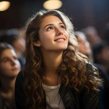 兴奋的球迷使用手机